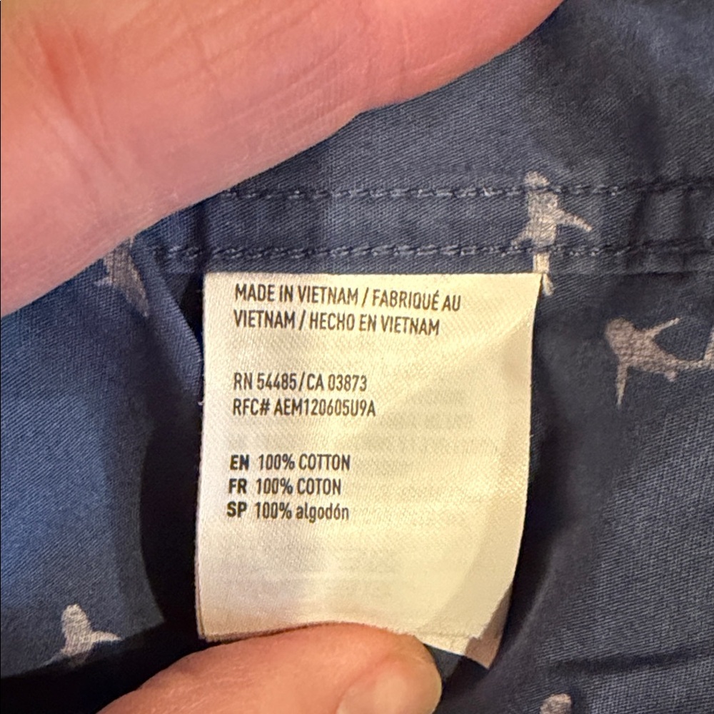 American Eagle Men's Blue Patterned Button-Down S… - image 5